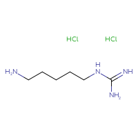Chemical structure of N-(5-aminopentyl)guanidine dihydrochloride - CSSB14901603670