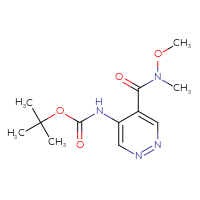 Chemical structure of tert-butyl N-{5-[methoxy(methyl)carbamoyl]pyridazin-4-yl}carbamate - CSSB21064771251