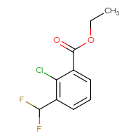 Chemical structure of ethyl 2-chloro-3-(difluoromethyl)benzoate - CSSB00042135827