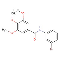 Chemical structure of N-(3-bromophenyl)-3,4,5-trimethoxybenzamide - CSSB00046138353