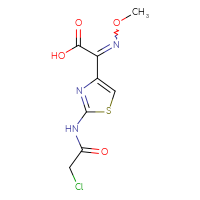 Chemical structure of 2-[2-(2-chloroacetamido)-1,3-thiazol-4-yl]-2-(methoxyimino)acetic acid - CSSB00160495753