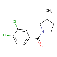 Chemical structure of 1-(3,4-dichlorobenzoyl)-3-methylpyrrolidine - CSSB00103332641