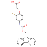 Chemical structure of 2-[4-({[(9H-fluoren-9-yl)methoxy]carbonyl}amino)-2-fluorophenoxy]acetic acid - CSSB00137421994