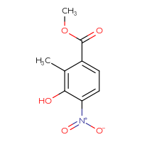 Chemical structure of methyl 3-hydroxy-2-methyl-4-nitrobenzoate - CSSB00021495935