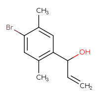 Chemical structure of 1-(4-bromo-2,5-dimethylphenyl)prop-2-en-1-ol - CSSB06440654665