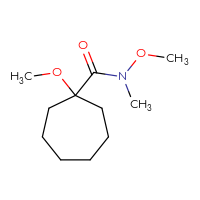 Chemical structure of N,1-dimethoxy-N-methylcycloheptane-1-carboxamide - CSSB01992043494