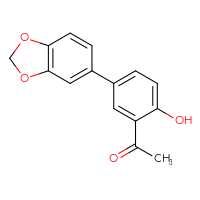 Chemical structure of 1-[5-(2H-1,3-benzodioxol-5-yl)-2-hydroxyphenyl]ethan-1-one - CSSB06582309729