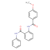 Chemical structure of 4-methoxy-N-[2-(phenylcarbamoyl)phenyl]benzamide - CSSB00046173527