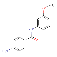 Chemical structure of 4-amino-N-(3-methoxyphenyl)benzamide - CSSB00000396577