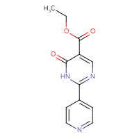Chemical structure of ethyl 6-oxo-2-(pyridin-4-yl)-1,6-dihydropyrimidine-5-carboxylate - CSSB00007939702
