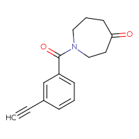 Chemical structure of 1-(3-ethynylbenzoyl)azepan-4-one - CSSB01049544299
