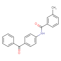 Chemical structure of N-(4-benzoylphenyl)-3-methylbenzamide - CSSB00020582067