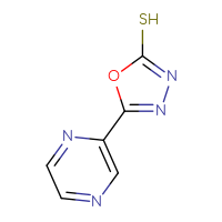 Chemical structure of 5-(pyrazin-2-yl)-1,3,4-oxadiazole-2-thiol - CSSB00015665324