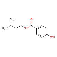 Chemical structure of 3-methylbutyl 4-hydroxybenzoate - CSSB00000031027