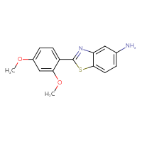 Chemical structure of 2-(2,4-dimethoxyphenyl)-1,3-benzothiazol-5-amine - CSSB21253047857