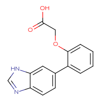 Chemical structure of 2-[2-(1H-1,3-benzodiazol-6-yl)phenoxy]acetic acid - CSSB01899055993