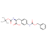 Chemical structure of (2S)-3-(4-{[(benzyloxy)carbonyl]amino}phenyl)-2-{[(tert-butoxy)carbonyl]amino}propanoic acid - CSSB00020658756
