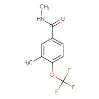 Chemical structure of N,3-dimethyl-4-(trifluoromethoxy)benzamide - CSSB01993928761