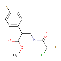 Chemical structure of methyl 3-(2-chloro-2-fluoroacetamido)-2-(4-fluorophenyl)propanoate - CSSB21332126607