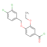 Chemical structure of 4-[(3,4-dichlorophenyl)methoxy]-3-ethoxybenzoyl chloride - CSSB00020597109