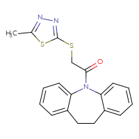Chemical structure of 1-{2-azatricyclo[9.4.0.0³,⁸]pentadeca-1(15),3,5,7,11,13-hexaen-2-yl}-2-[(5-methyl-1,3,4-thiadiazol-2-yl)sulfanyl]ethan-1-one - CSSB00046202331