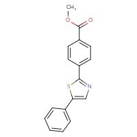 Chemical structure of methyl 4-(5-phenyl-1,3-thiazol-2-yl)benzoate - CSSB06715848491