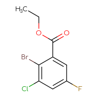 Chemical structure of ethyl 2-bromo-3-chloro-5-fluorobenzoate - CSSB00012921606