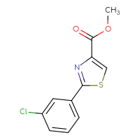 Chemical structure of methyl 2-(3-chlorophenyl)-1,3-thiazole-4-carboxylate - CSSB00000204391