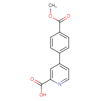 Chemical structure of 4-[4-(methoxycarbonyl)phenyl]pyridine-2-carboxylic acid - CSSB00150705333