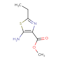 Chemical structure of methyl 5-amino-2-ethyl-1,3-thiazole-4-carboxylate - CSSB00013856743