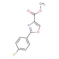 Chemical structure of methyl 2-(4-fluorophenyl)-1,3-oxazole-4-carboxylate - CSSB00010079745