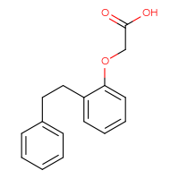 Chemical structure of 2-[2-(2-phenylethyl)phenoxy]acetic acid - CSSB20501628437