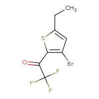 Chemical structure of 1-(3-bromo-5-ethylthiophen-2-yl)-2,2,2-trifluoroethan-1-one - CSSB00117499268