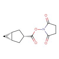 Chemical structure of 2,5-dioxopyrrolidin-1-yl (1R,3r,5S)-bicyclo[3.1.0]hexane-3-carboxylate - CSSB00123877080
