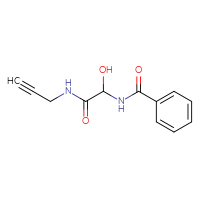 Chemical structure of 2-hydroxy-2-(phenylformamido)-N-(prop-2-yn-1-yl)acetamide - CSSB10907578193