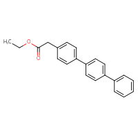 Chemical structure of ethyl 2-(4-{[1,1'-biphenyl]-4-yl}phenyl)acetate - CSSB06581992303