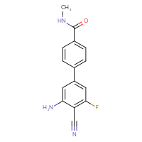 Chemical structure of 3'-amino-4'-cyano-5'-fluoro-N-methyl-[1,1'-biphenyl]-4-carboxamide - CSSB06583106467
