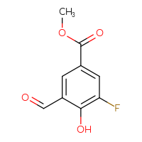 Chemical structure of methyl 3-fluoro-5-formyl-4-hydroxybenzoate - CSSB00010762545