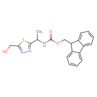 Chemical structure of (9H-fluoren-9-yl)methyl N-{1-[5-(hydroxymethyl)-1,3,4-thiadiazol-2-yl]ethyl}carbamate - CSSB02125715093