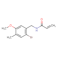 Chemical structure of N-[(2-bromo-5-methoxy-4-methylphenyl)methyl]prop-2-enamide - CSSB06454110547