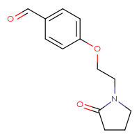 Chemical structure of 4-[2-(2-oxopyrrolidin-1-yl)ethoxy]benzaldehyde - CSSB00020597692