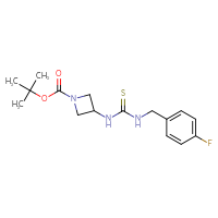 Chemical structure of tert-butyl 3-({[(4-fluorophenyl)methyl]carbamothioyl}amino)azetidine-1-carboxylate - CSSB05992037923