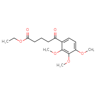 Chemical structure of ethyl 5-oxo-5-(2,3,4-trimethoxyphenyl)pentanoate - CSSB00020572503