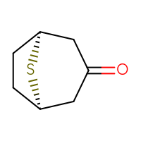 Chemical structure of (1R,5S)-8-thiabicyclo[3.2.1]octan-3-one - CSSB02125626309