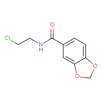 Chemical structure of N-(2-chloroethyl)-2H-1,3-benzodioxole-5-carboxamide - CSSB00011445397