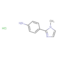 Chemical structure of 4-(1-methyl-1H-imidazol-2-yl)aniline hydrochloride - CSSB00000756929