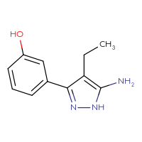 Chemical structure of 3-(5-amino-4-ethyl-1H-pyrazol-3-yl)phenol - CSSB00010201488