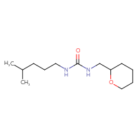 Chemical structure of 3-(4-methylpentyl)-1-[(oxan-2-yl)methyl]urea - CSSB01997223108