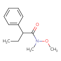 Chemical structure of N-methoxy-N-methyl-2-phenylbutanamide - CSSB00000174145