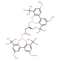 Chemical structure of 6,12-di-tert-butyl-9-{[(2S,4S)-4-({6,12-di-tert-butyl-4,14-dimethoxy-8,10-dioxa-9-phosphatricyclo[9.4.0.0²,⁷]pentadeca-1(11),2(7),3,5,12,14-hexaen-9-yl}oxy)pentan-2-yl]oxy}-4,14-dimethoxy-8,10-dioxa-9-phosphatricyclo[9.4.0.0²,⁷]pentadeca-1(11),2,4,6,12,14-hexaene - CSSB02125556770
